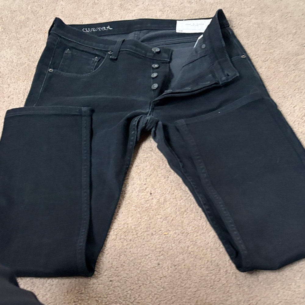 Rag & Bone Black Slim Jeans